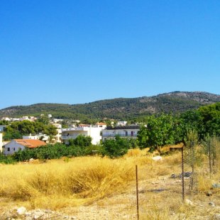 The lane to the 5 building plots for sale at Souvala Aigina Island, Greece