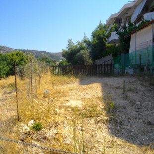 The east entrance (south - west) of the lane to the 5 plots for sale at Souvala Aegina Isl