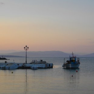Serenity moments at the fishing port of Souvala Aigina 