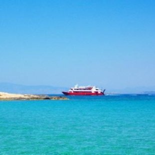 Fast Boat "Alexandros" approaching the Port of Souvala Aigina island, Greece