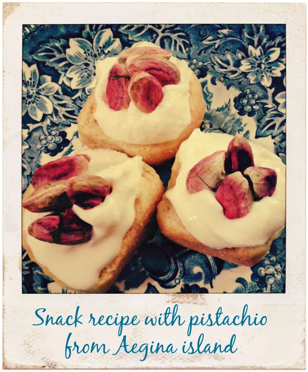 easy to make and very tasty snack with pistachio of Aegina